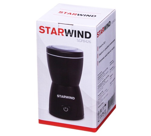 Кофемолка Starwind SGP8426 200Вт сист.помол.:ротац.нож вместим.:80гр черный