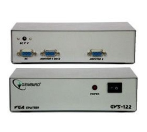 Gembird GVS122 Разветвитель сигнала VGA на 2 монитора (Gembird) Gembird GVS122 Разветвитель сигнала VGA на 2 монитора (Gembird)