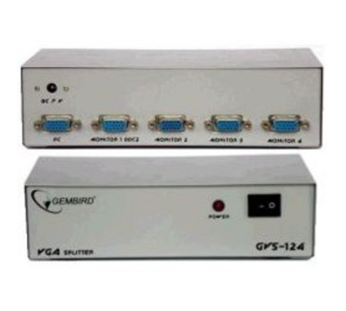 Gembird GVS124 Разветвитель сигнала VGA на 4 монитора (Gembird/Cablexpert) Gembird GVS124 Разветвитель сигнала VGA на 4 монитора (Gembird/Cablexpert)