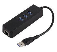 KS-is KS-405 адаптер с USB хабом USB 3.0 RJ45 LAN Gigabit