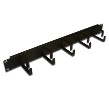 Кабельный органайзер Горизонтальный Lanmaster TWT-ORG2U-5V односторонний кольца 2U шир.:19" глуб.:66мм