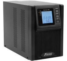 ИБП POWERMAN Online 2000, LCD, двойного преобразования, 2000ВА, 1800Вт, 2 евророзетки с резервным питанием, USB, RS232, слот SNMP, разъем EPO, внешний блок батарей (в комплект не входит), 215 х 315 х 475 мм., 8.9 кг. Powerman Online 2000 Plus