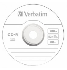 Диск CD-R Verbatim 700Mb 52x Slim case (10шт) (43415)