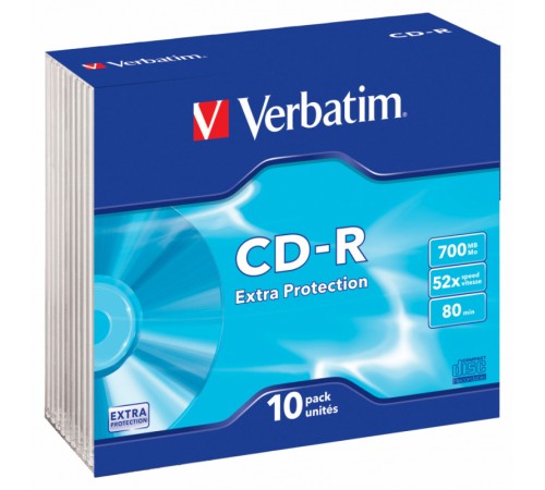 Диск CD-R Verbatim 700Mb 52x Slim case (10шт) (43415) Диск CD-R Verbatim 700Mb 52x Slim case (10шт) (43415)