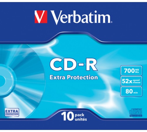 Диск CD-R Verbatim 700Mb 52x Slim case (10шт) (43415) Диск CD-R Verbatim 700Mb 52x Slim case (10шт) (43415)