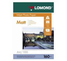 Фотобумага Lomond 0102005 A4/160г/м2/100л./белый матовое для струйной печати