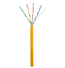 Кабель NETLAN EC-UU004-5E-LSZH-OR U/UTP 4 пары, Кат.5e (Класс D), 100МГц, одножильный, BC (чистая медь), внутренний, LSZH нг(B)-HF, оранжевый, 305м