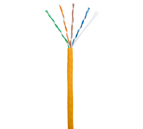 Кабель NETLAN EC-UU004-5E-LSZH-OR U/UTP 4 пары, Кат.5e (Класс D), 100МГц, одножильный, BC (чистая медь), внутренний, LSZH нг(B)-HF, оранжевый, 305м Кабель NETLAN EC-UU004-5E-LSZH-OR U/UTP 4 пары, Кат.5e (Класс D), 100МГц, одножильный, BC (чистая медь), внутренний, LSZH нг(B)-HF, оранжевый, 305м