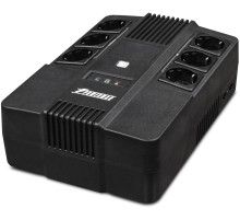 ИБП POWERMAN Brick 600, линейно-интерактивный, 600ВА, 360Вт,   3 евророзетки с резервным питанием, 3 евророзетки с фильтрацией, защита RJ45/RJ11, батарея 12В 7Ач 1 шт.,  293мм х 202мм х 93мм, 4.5 кг. Powerman Brick 600