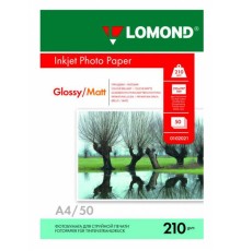 Фотобумага Lomond 0102021 A4/210г/м2/50л./белый глянцевое/матовое для струйной печати