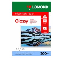 Фотобумага Lomond 0102020 A4/200г/м2/50л./белый глянцевое для струйной печати