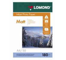 Фотобумага Lomond 0102014 A4/180г/м2/50л./белый матовое для струйной печати