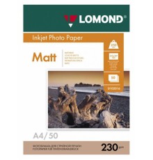 Фотобумага Lomond 0102016 A4/230г/м2/50л./белый матовое для струйной печати