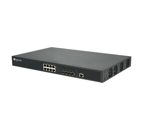 Управляемый коммутатор уровня 3 BDCOM S5700-8EP4X, 8x 2.5GBASE-Т PoE 802.3af/at/bt до 370W, 4x 1/10GE SFP+, ~220V AC