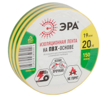 ЭРА C0036545 ПВХ-изолента 19ммх20м желто-зеленая  [043652]