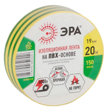 ЭРА C0036545 ПВХ-изолента 19ммх20м желто-зеленая  [043652]