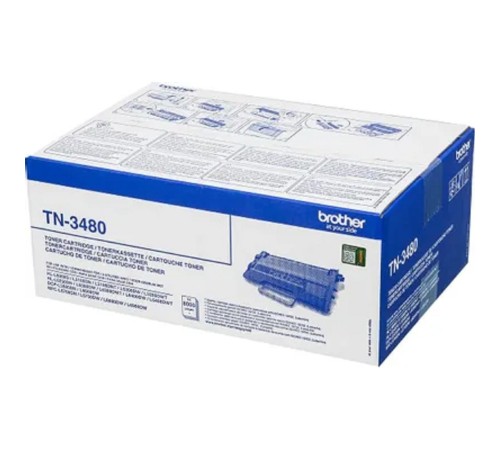 Brother TN-3480 Тонер-картридж, Black HL-L5000D/DN/5100DNT/5200DW/DWT/6250DN/6300DW/DWT/6400DW/DWT/5500DN/6600DW/5700DN, (8000стр.)
