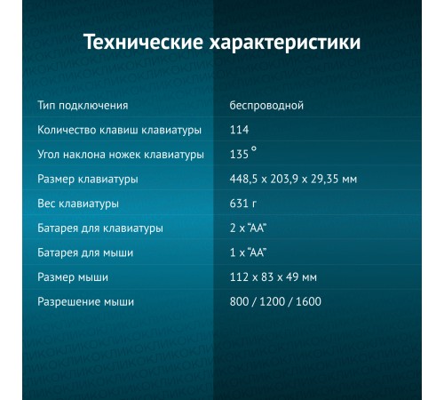 Клавиатура + мышь Оклик S290W клав:черный мышь:черный USB беспроводная Multimedia (351701) Клавиатура + мышь Оклик S290W клав:черный мышь:черный USB беспроводная Multimedia (351701)