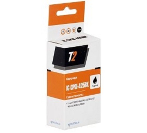 T2 PGI-425BK Картридж (IC-CPGI-425BK) для Canon PIXMA  iP4840/iP4940, черный с чипом