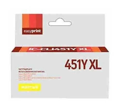 Easyprint CLI-451Y XL Картридж IC-CLI451Y XL для Canon PIXMA iP7240/MG5440/6340, желтый, с чипом Easyprint CLI-451Y XL Картридж IC-CLI451Y XL для Canon PIXMA iP7240/MG5440/6340, желтый, с чипом