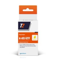 T2 CLI-521Y Картридж (IC-CCLI-521Y) для  PIXMA iP3600/4600/MP540/620/630/980, желтый, с чипом
