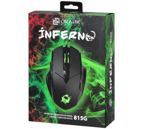 Мышь Оклик 815G INFERNO черный оптическая (2400dpi) USB (6but) Мышь Оклик 815G INFERNO черный оптическая (2400dpi) USB (6but)