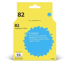 T2 C4911A Картридж №82 для HP DesignJet 500/510/800/815MFP/820MFP/CC820PS, голубой
