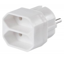 Сетевой разветвитель Buro BU-PS2F-W (2 розетки) белый (пакет ПЭ)
