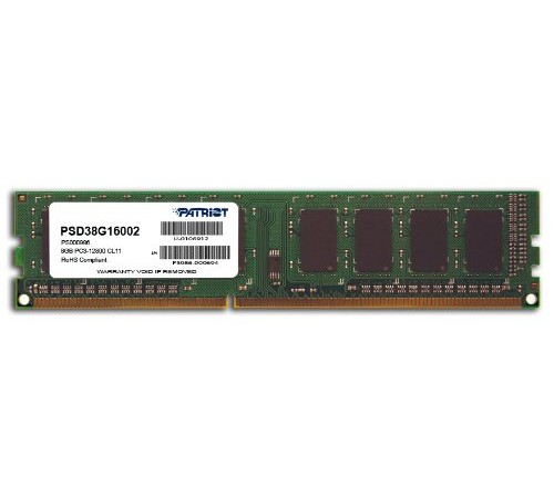Память DDR3 8Gb 1600MHz Patriot PSD38G16002 RTL PC3-12800 CL11 DIMM 240-pin 1.5В