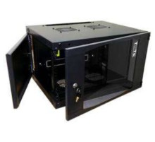 Шкаф коммутационный Lanmaster TWT-CBWNG-6U-6X6-BK 6U 550x600мм пер.дв.стекл 60кг черный