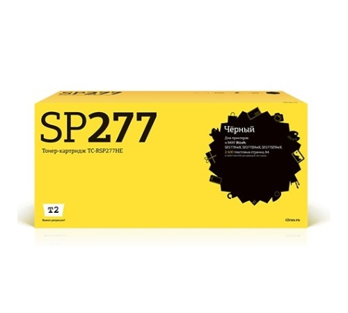 T2 SP277HE Картридж (TC-RSP277HE) для Ricoh Aficio SP277NwX/SP277SNwX/SP277SFNwX, 2,6K T2 SP277HE Картридж (TC-RSP277HE) для Ricoh Aficio SP277NwX/SP277SNwX/SP277SFNwX, 2,6K