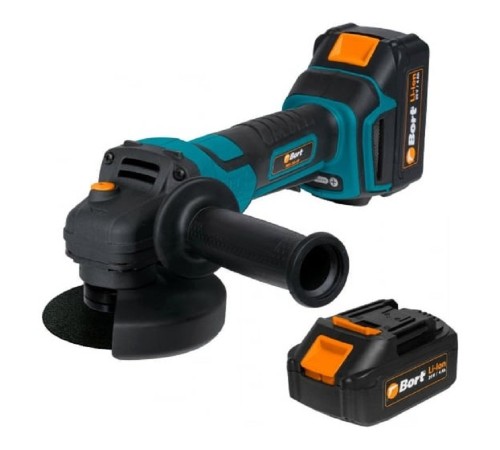 Bort МАШИНА ШЛИФОВАЛЬНАЯ УГЛОВАЯ АККУМУЛЯТОРНАЯ BORT BWS-20LI-SR {20 В; Li-Ion ; 4 Ач; 7000 об/мин; 22,5 мм; 2,2 кг; 4 Ач; батарей 2 шт; аксессуаров 5 шт; гарантия 2 г} [93412215]