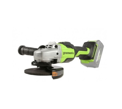 Greenworks GD24AGK4 Угловая шлифовальная машина, аккумуляторная, 24V,  бесщеточная, c 1хАКБ 4 Ач и ЗУ в сумке [3200207UB]