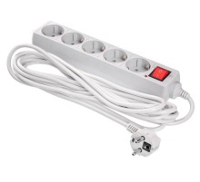 Сетевой фильтр Buro 500SL-5-G 5м (5 розеток) серый (пакет ПЭ)