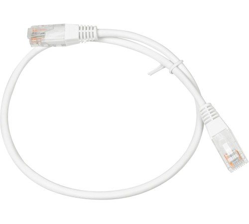 Патч-корд Lanmaster UTP TWT-45-45-0.5-WH вилка RJ-45-вилка RJ-45 кат.5е 0.5м белый ПВХ