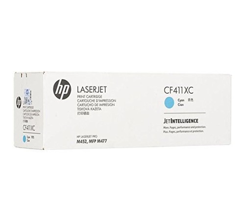 Картридж лазерный HP 410X CF411XC голубой (5000стр.) для HP LJ Pro M452/M477 (техн.упак)
