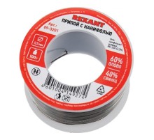 REXANT (09-3201) Припой с канифолью , 100 г, O0.5 мм, (олово 60%, свинец 40%), катушка, блистер