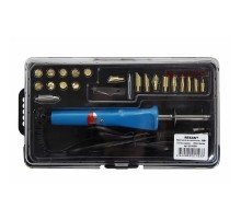 REXANT (12-0183-1) Набор паяльник-выжигатель (19 насадок) ПРОФИ  220V/30 Вт