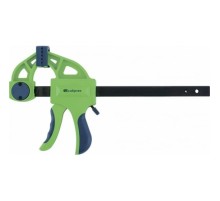 СИБРТЕХ Струбцина F-образная, быстрозажимная, 200х70х420 мм,пласт.корпус,фиксатор,двухкомп. рук-ка [20564]