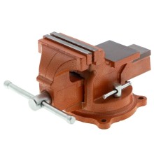 SPARTA Тиски слесарные, 100 мм, поворотные, с наковальней [186235]