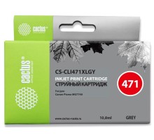 Картридж струйный Cactus CS-CLI471XLGY серый (10.8мл) для Canon TS5040/MG5740/MG6840/MG7740