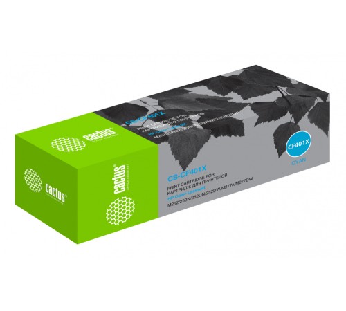 Картридж лазерный Cactus CS-CF401X CF401X голубой (2300стр.) для HP CLJ M252/252N/252DN/252DW/M277n/M277DW