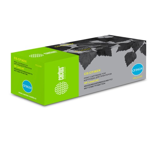 Картридж лазерный Cactus CS-CF362X CF362X желтый (9500стр.) для HP CLJ M552dn/M553dn
