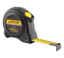 STAYER Рулетка "MASTER" "AUTOLOCK", корпус с резиновым напылением, автостоп, 5мх19мм [2-34126-05-19_z01/2-34126-05-19_z02]