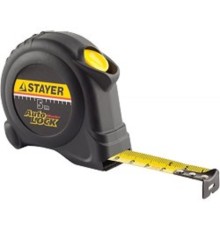STAYER Рулетка "MASTER" "AUTOLOCK", корпус с резиновым напылением, автостоп, 5мх19мм [2-34126-05-19_z01/2-34126-05-19_z02]