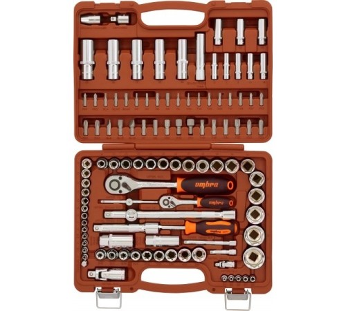 Ombra OMT108S Набор инструмента универсальный 1/4", 3/8", и 1/2"DR, 108 предметов Ombra OMT108S Набор инструмента универсальный 1/4", 3/8", и 1/2"DR, 108 предметов