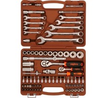 Ombra OMT82S12 Набор инструмента универсальный 1/4", 1/2"DR с головками торцевыми 12-гранными 1/2"DR, 82 предмета