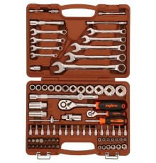 Ombra OMT82S12 Набор инструмента универсальный 1/4", 1/2"DR с головками торцевыми 12-гранными 1/2"DR, 82 предмета