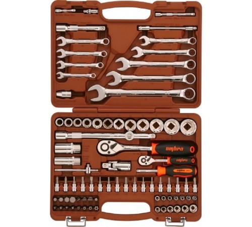 Ombra OMT82S12 Набор инструмента универсальный 1/4", 1/2"DR с головками торцевыми 12-гранными 1/2"DR, 82 предмета Ombra OMT82S12 Набор инструмента универсальный 1/4", 1/2"DR с головками торцевыми 12-гранными 1/2"DR, 82 предмета