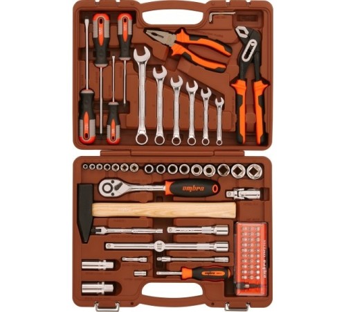 Ombra OMT75S Набор инструмента универсальный 1/4", 1/2"DR, 75 предметов Ombra OMT75S Набор инструмента универсальный 1/4", 1/2"DR, 75 предметов